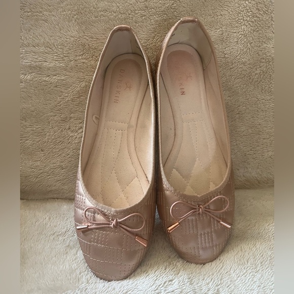 Danskin Adore Metallic Pink Ballet Flats Quilted Slip-on Women's 10 - Picture 1 of 9